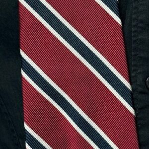 Robert Talbott Red and White Striped Tie